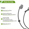 Black abs wheel speed sensor cable with gray plastic connector and black rubber housing for toyota scion xb front left