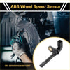 Black abs wheel speed sensor with metallic gold mounting hub and threaded end for toyota sequoia rear right