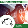 Black abs wheel speed sensor with coiled cable and connectors for toyota sienna 1998 to 2000 shown in inset circle