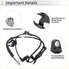 Black rubber-coated abs wheel speed sensor with black plastic connectors for front right toyota sienna 2004-2010