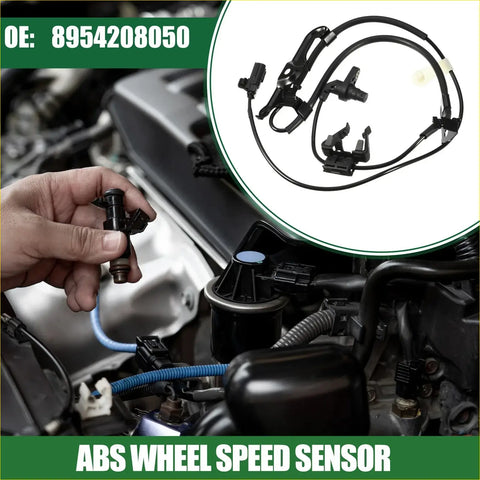 Black abs wheel speed sensor for toyota sienna 2011-2013 with coiled wiring and plastic connectors visible