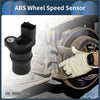 Black abs wheel speed sensor for toyota tacoma 1998-2004 with cylindrical body and rectangular connector housing