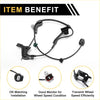 Abs wheel speed sensor for toyota tacoma front right with black molded plastic housing and coiled wiring