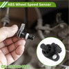 Black abs wheel speed sensor with metallic bracket and connector for toyota tundra 2000-2023 shown from back side