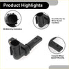 Black plastic abs wheel speed sensor with molded housing and connector for toyota tundra 2007-2017 shown from back side