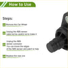 Black plastic abs wheel speed sensor with cylindrical body and threaded end for toyota tundra rear right 2000-2023