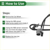 Black abs wheel speed sensor cable with gray plastic connector and black housing for Toyota Venza 2009-2015 back side view