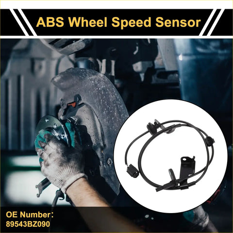 Black abs wheel speed sensor with coiled wiring and plastic connectors for 2023 toyota venza left front side