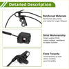 Black abs wheel speed sensor for toyota wish 2003-2009 front left with metal parts coiled cable and connector housing