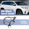 Black abs wheel speed sensor with coiled wiring and mounting brackets for front right Toyota Highlander 2010-2018