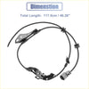 Black abs wheel speed sensor cable with gray connector and black plastic housing for rear left toyota prius v 2012-2017