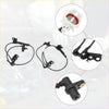 Black abs wheel speed sensor set with coiled wiring and plastic brackets for toyota 4wd ute offroad front use
