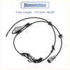 Black abs wheel speed sensor wiring harness rear left with gray connector and black plastic mounting brackets for toyota prius