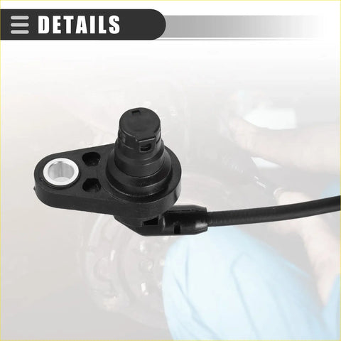 Black plastic abs wheel speed sensor with cylindrical top and threaded base for Toyota Avalon 2013-2018 with attached cable
