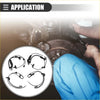 Black abs wheel speed sensor wires with connectors shown in circular inset and mechanic working on toyota avalon