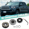 Black and silver ac compressor clutch set with wiring harness and bearing assembly for Toyota Tacoma 2005-2015