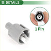 Gray plastic ac compressor connector plug for toyota tacoma 1995-2004 with single pin and molded tabs