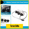 White plastic ac heater control unit panel switch with three black rotary knobs and coiled wire for toyota hilux n70