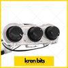 White plastic ac heater control unit panel switch with three black knobs for toyota hilux n70 workmate sr