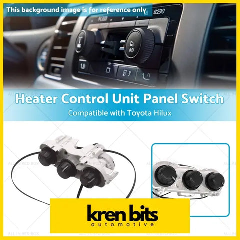 White plastic ac heater control unit panel switch with three black rotary knobs for toyota hilux n70 workmate sr