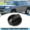 Black plastic ac heater fan control knob switch with smooth rounded design and white stripe for toyota tundra 2000-2006