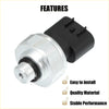 Silver metallic ac pressure sensor with black plastic connector for toyota scion 2010-2015 shown from back side