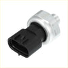Silver metallic ac pressure sensor with black plastic connector for toyota scion 2010-2015 shown from back side