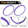 Purple aluminum alloy ac vent dashboard decoration rings with polished finish and non-slip design for toyota tacoma