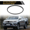 Black circular ac vent dashboard decoration ring for toyota tacoma 2016-2021 adds sleek style and protection