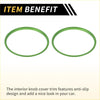 Green oval-shaped interior knob cover trim rings for toyota tacoma ac vent dashboard decoration 4 pcs