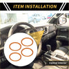 Four copper-colored circular gaskets for ac vent dashboard decoration rings on toyota tacoma 2016-2021 interior vents