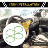 Green rubber gaskets for ac vent dashboard decoration rings for toyota tacoma 2016-2021 set of 4 pieces