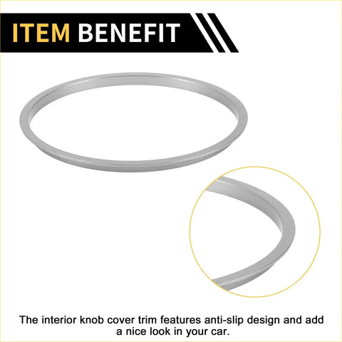 Silver tone ac vent dashboard decoration ring for toyota tacoma with sleek circular design and anti slip texture