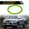 Bright green ac vent dashboard decoration ring for toyota tundra 2014-2021 enhancing interior style