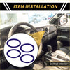 Four dark blue rubber gaskets for toyota tacoma interior air vents ac vent dashboard rings for tundra 2014-2021
