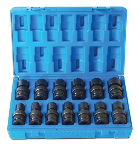 Action Universal Impact Socket Set 6-Point 3/8" Drive 13