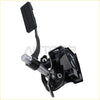 Adjustable gas pedal with sensor for ford f-250 f-350 super duty black rubber coated with metallic shaft and mounting bracket