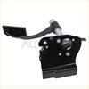 Adjustable black plastic and metal gas pedal with textured footpad and sensor for ford f-250 f-350 super duty