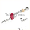 Adjustable height dual bend short shifter m10x1.5 in red and silver metal with gold spherical joint for integra crx b16