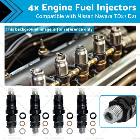 Nissan Navara TD27 D21 2. 7L 16600-43G23 4x Engine Fuel Injectors Suitable