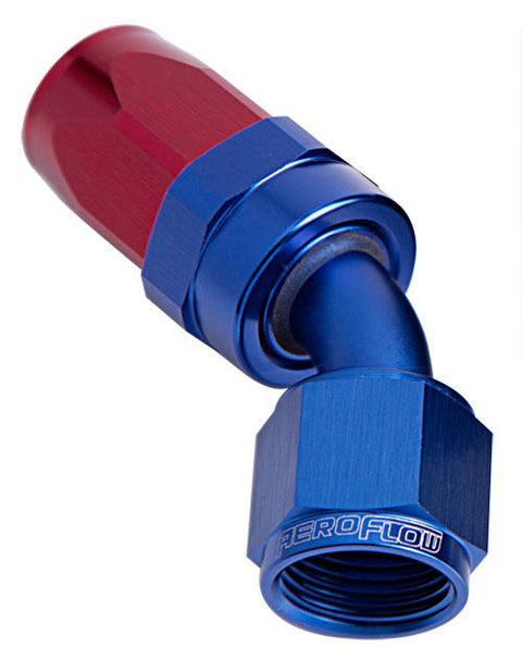 Aeroflow AF102-06 -6AN Taper Series 45 Degree Hose End