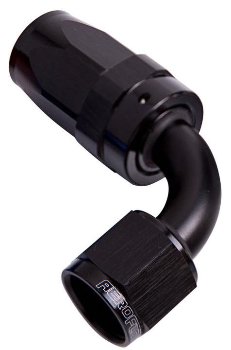 Aeroflow AF103-08BLK -8AN Taper Series 90 Degree Hose End