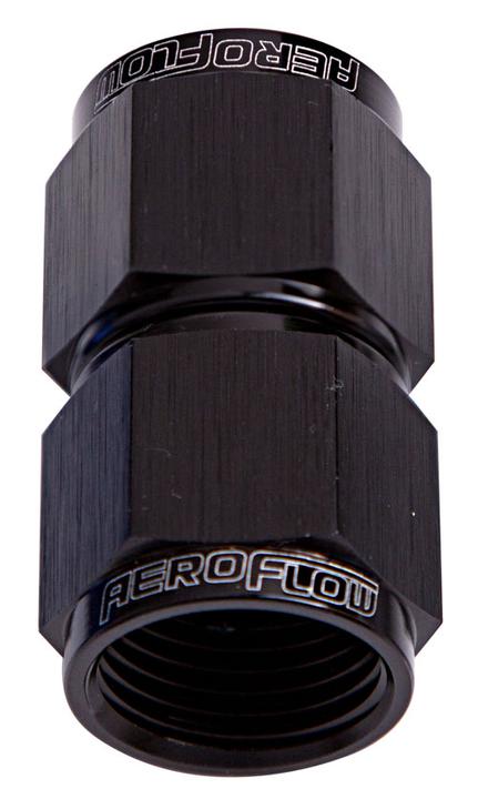 Aeroflow AF131-12BLK Straight Female Flare -12AN Black