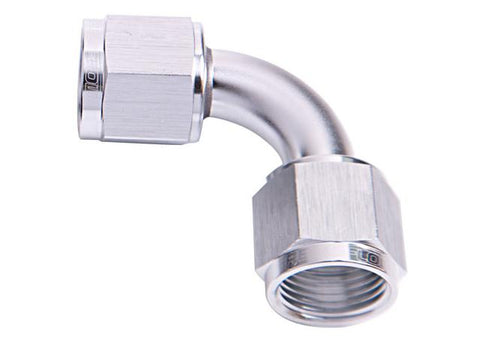 Aeroflow AF133-12S 90Deg Female Flare -12AN Silver Swivel
