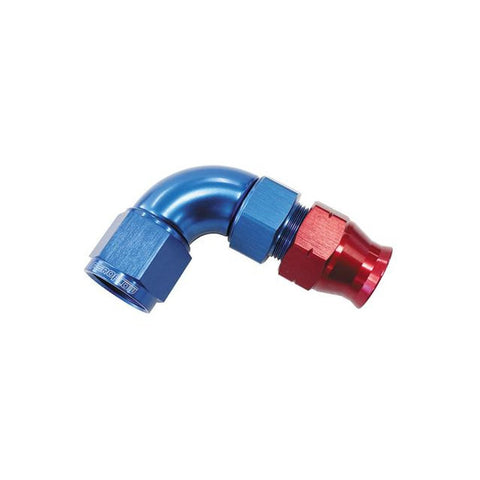 Aeroflow AF139-06 3/8" Tube 90Deg Female -6AN Blue Swivel