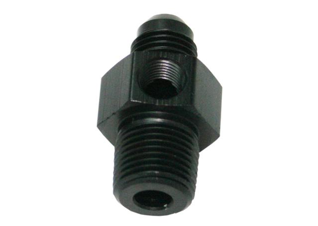 Aeroflow AF139-08-06BLK Male 3/8"Npt To -8AN 1/8" Port