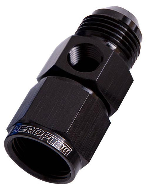 Aeroflow AF140-06BLK Straight Female - Male -6AN Black