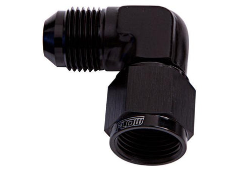 Aeroflow AF143-06BLK 90Deg Female - Male -6AN Black