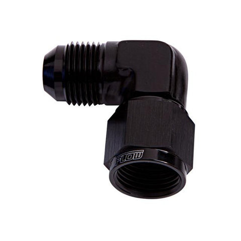 Aeroflow AF143-03BLK 90Deg Female - Male -3AN Black