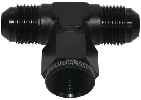 Aeroflow AF144-08BLK AN Tee -8AN Female Nut Black Swivel
